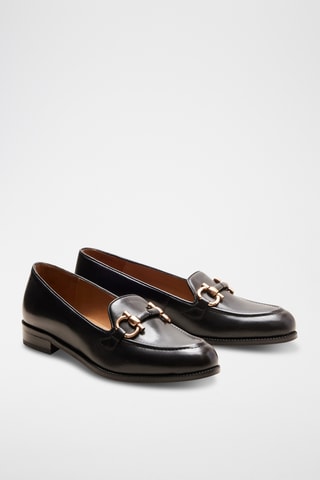 Mocassins en cuir Fleur - Noir