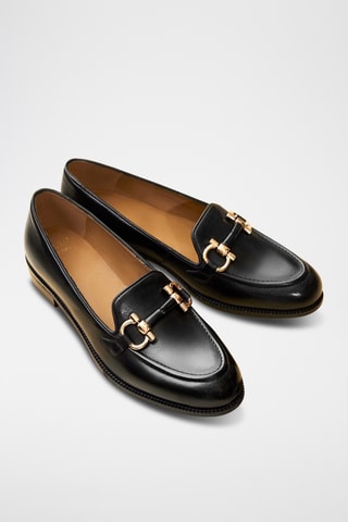 Mocassins en cuir Fleur - Noir
