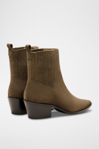 Bottines en nubuck Lucile - Kaki