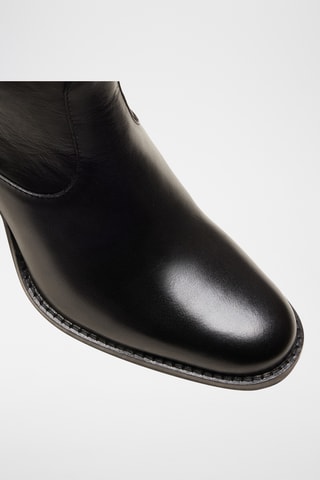 Bottines en cuir Ava - Noir