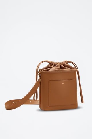 Sac seau en cuir Gwen  - Marron