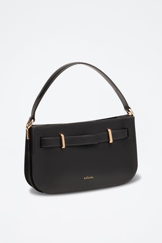 Sac porté épaule en cuir de veau Inès - Noir