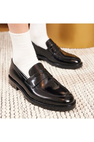 Mocassins en cuir Jeanne - Leonarr x Swan - Noir