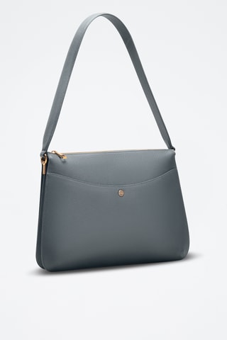 Sac porté épaule en cuir Maud - Bleu