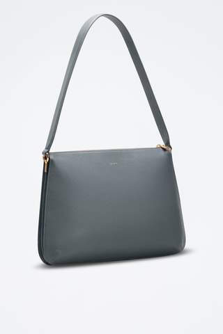 Sac porté épaule en cuir Maud - Bleu