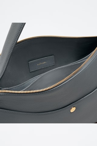 Sac porté épaule en cuir Maud - Bleu