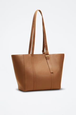 Cabas en cuir Magda - Marron
