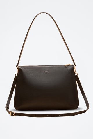 Sac porté épaule en cuir Maud - Noir