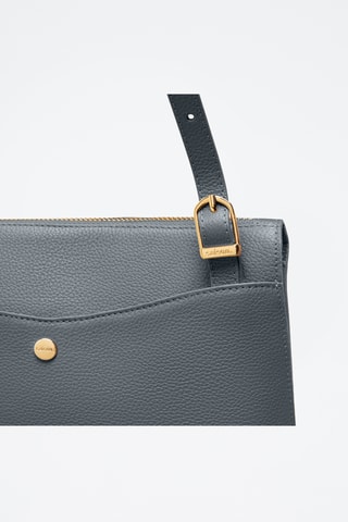 Sac bandoulière en cuir Irma - Bleu