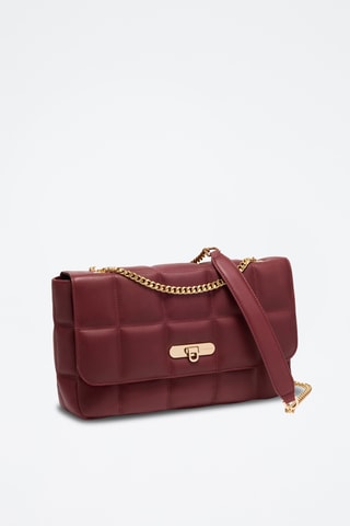 Sac bandoulière en cuir de mouton Frida - Bordeaux