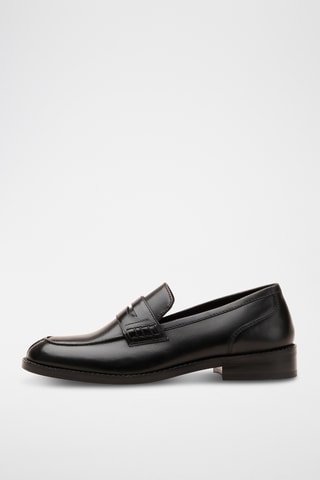 Mocassins à talons vernis en cuir Gita - Noir