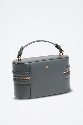 Sac à main en cuir de mouton Maëlle - Gris