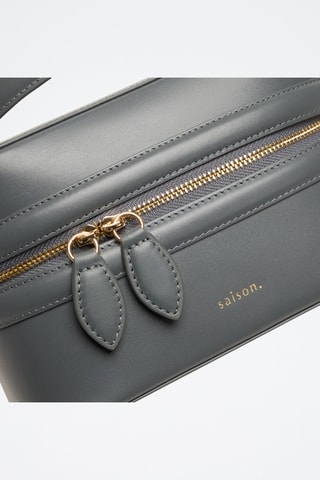 Sac à main en cuir de mouton Maëlle - Gris