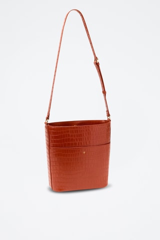 Sac seau en cuir Luz - Orange