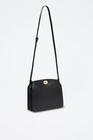 Sac bandoulière en cuir de veau Suzon - Noir