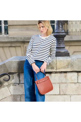 Sac à main en cuir Pilar - Orange