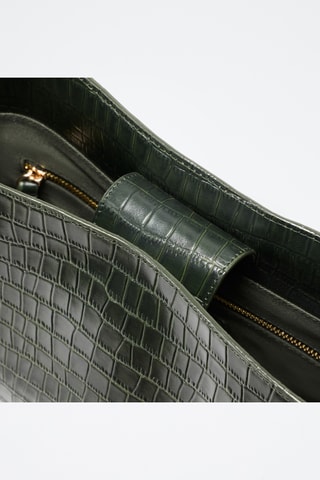 Sac seau en cuir Luz - Vert foncé
