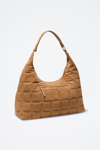 Sac porté épaule en nubuck Zazie - Camel