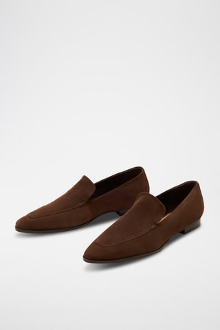 Mocassins en cuir suédé - Marron foncé