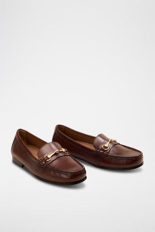 Mocassins en cuir Gaïa - Marron