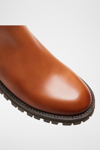 Bottines Chelsea en cuir Maia - Camel