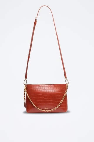Sac porté épaule en cuir Emma - Orange
