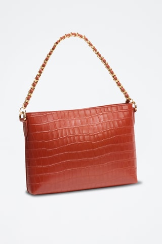 Sac porté épaule en cuir Emma - Orange