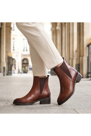 Bottines Chelsea en cuir Gloria - Marron