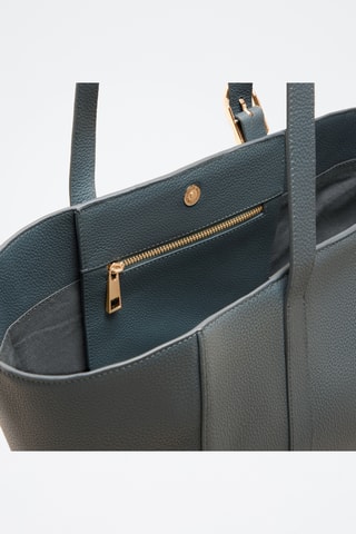 Cabas en cuir Magda - Gris