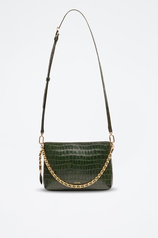 Sac bandoulière en cuir Emma - Vert foncé