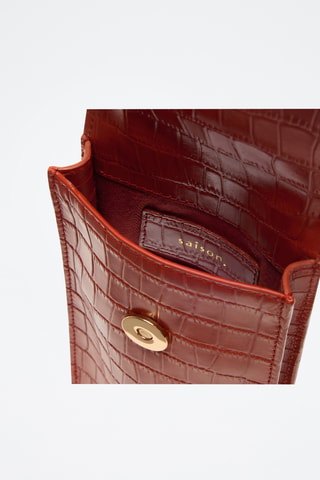 Sac bandoulière en cuir Chloé - Rouge foncé