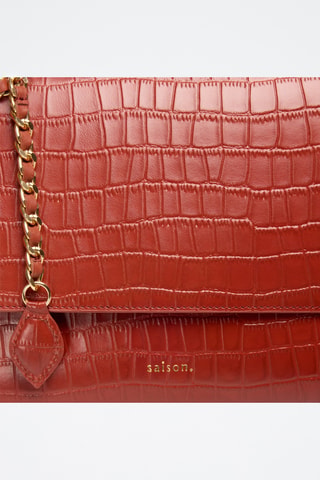 Sac bandoulière en cuir Alice - Orange
