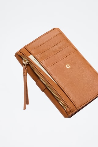 Portefeuille en cuir Olga - Camel