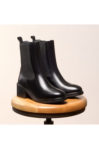 Bottines Chelsea en cuir Coline - Noir