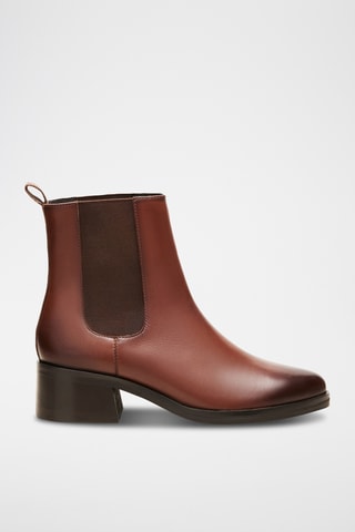 Bottines Chelsea en cuir Lucie - Noir