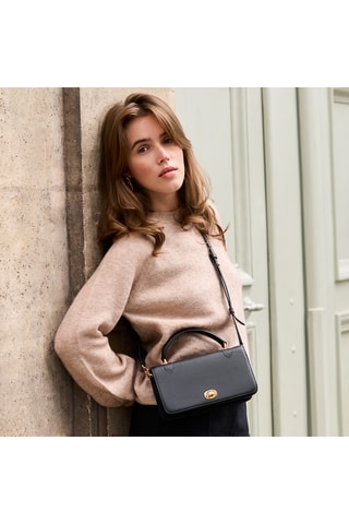 Sac à main en cuir Sibel - Noir