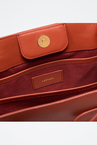 Sac porté épaule en cuir Julia - Orange