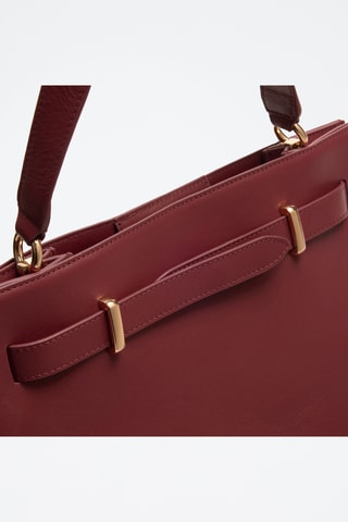 Sac à main en cuir Pilar - Bordeaux