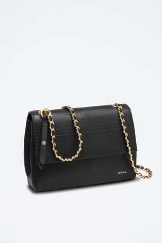 Sac porté épaule en cuir de chèvre Paloma - Noir
