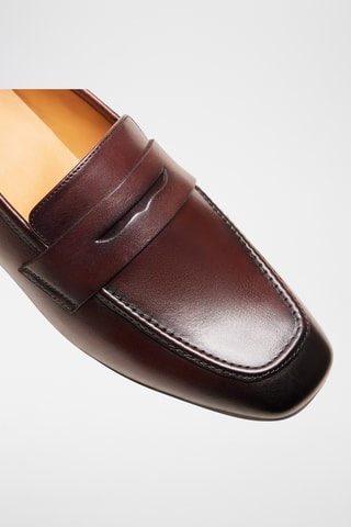 Mocassins en cuir Elise - Marron foncé