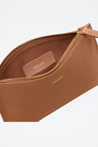 Pochette en cuir Bianca - Marron