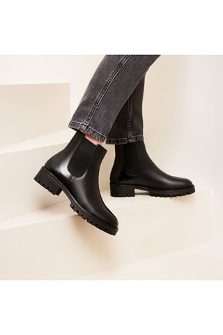 Bottines Chelsea en cuir Maia - Noir