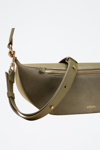 Sac porté épaule en cuir Pia - Vert
