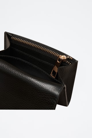 Porte-monnaie en cuir Mona - Noir