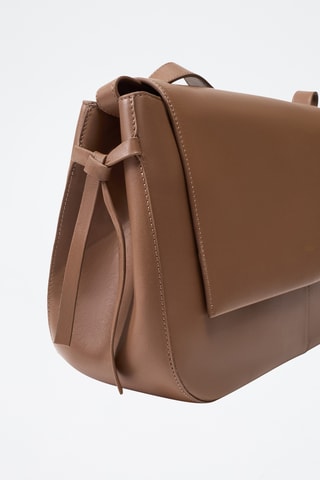 Sac bandoulière en cuir Ilona - Taupe