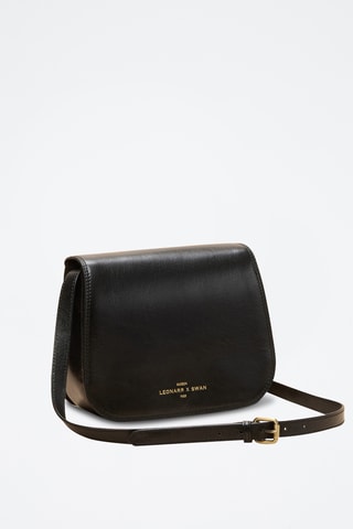 Sac bandoulière en cuir Sarah - Noir