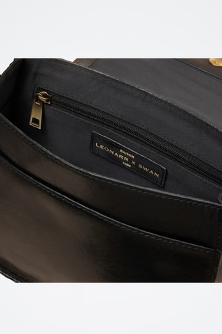 Sac bandoulière en cuir Sarah - Noir