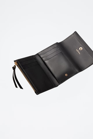Portefeuille en cuir Emilie - Noir