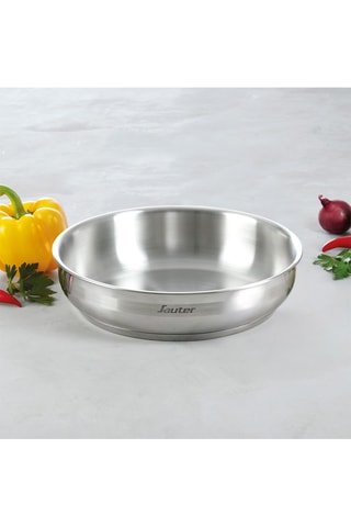 Poêle en acier inoxydable avec manche amovible - 28 cm