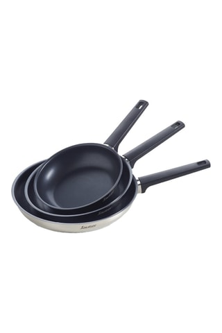 3 poêles antiadhésives en acier inoxydable - 20, 24 et 28 cm